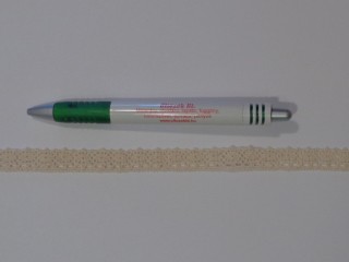 Pamut csipke, ekrü, 10 mm széles (14343-1170)