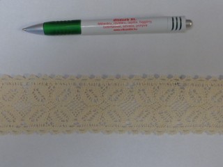 Pamut csipke, ekrü, 40 mm széles (14350)