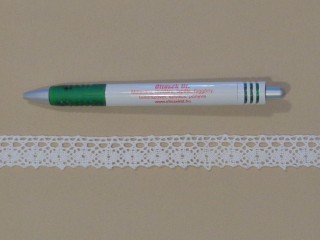 Pamut csipke, fehér, 17 mm széles (14358-1176)